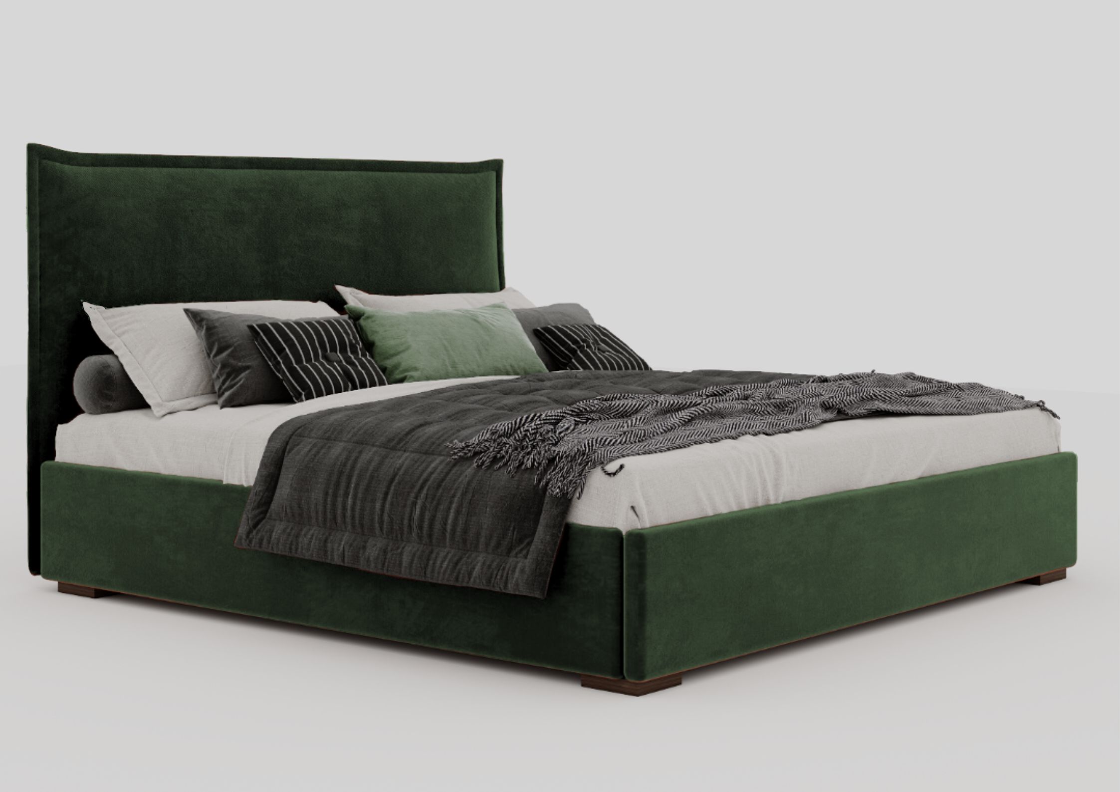 Zielone łóżko 180x200cm